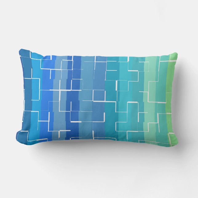 Coussin Rectangle Motif à bandes multiples (Recto)