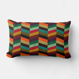Coussin Rectangle Motif à carreaux bicolores colorés