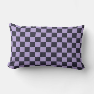 Coussin Rectangle Motif à carreaux en brume de lavande