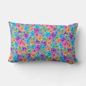 Coussin Rectangle motif à fleurs coloré (Verso)