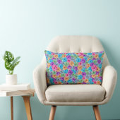 Coussin Rectangle motif à fleurs coloré (Chaise)