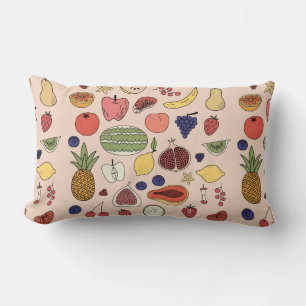 Coussin Rectangle Motif à main de fruits