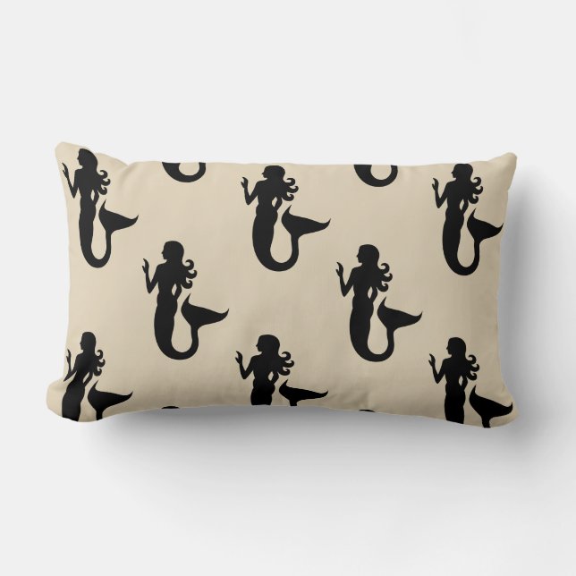 Coussin Rectangle motif à thème MermAID nautique amusant | (Recto)