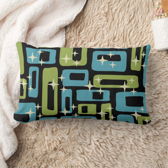 Coussin Rectangle Motif Abstrait moderne du milieu du siècle (Couverture)