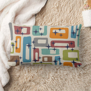 Coussin Rectangle Motif Abstrait moderne du milieu du siècle