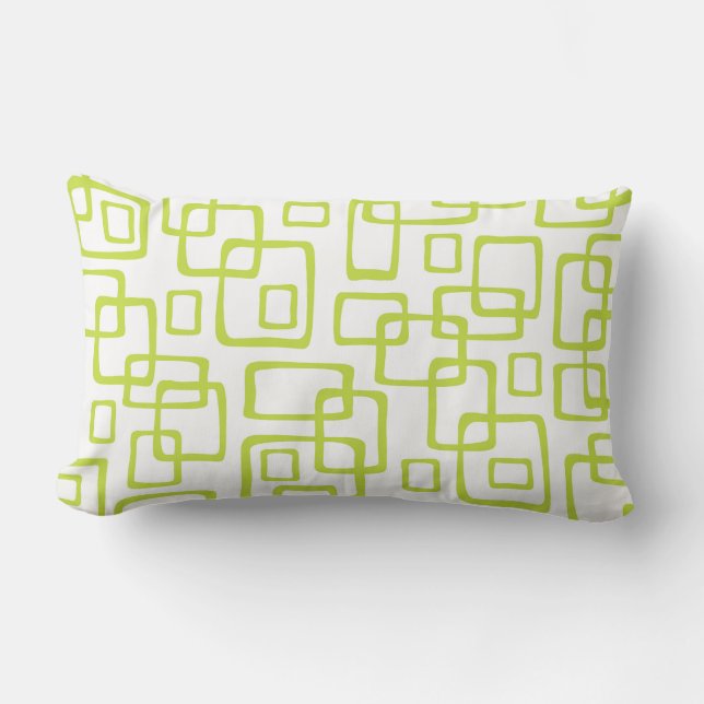 Coussin Rectangle Motif Abstrait moderne rétro du milieu du siècle (Recto)