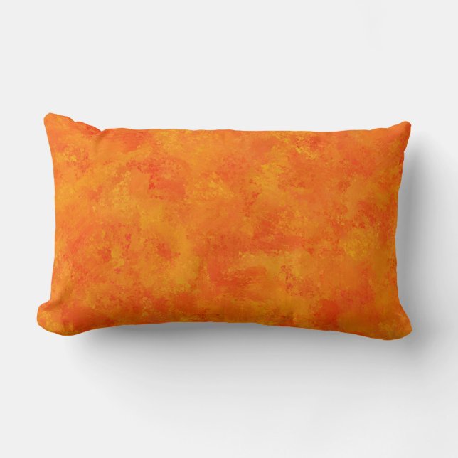 Coussin Rectangle Motif Abstrait orange (Recto)