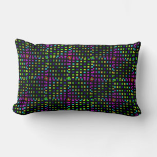 Coussin Rectangle Motif Abstrait Rose Vert,