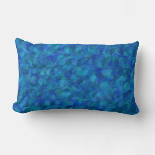 Coussin Rectangle Motif abstrait sans couture bleu vert