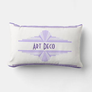 Coussin Rectangle Motif Art déco à Lilac