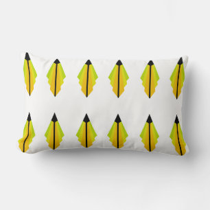 Coussin Rectangle Motif Art déco en citron et citron vert