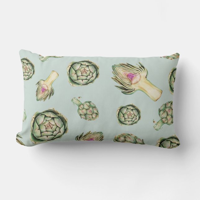 Coussin Rectangle Motif Artichoke (Recto)