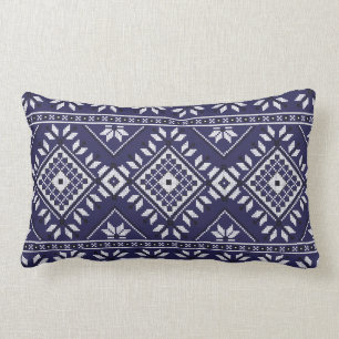 Coussin Rectangle Motif aztèque tribal indigène de sud-ouest de bl