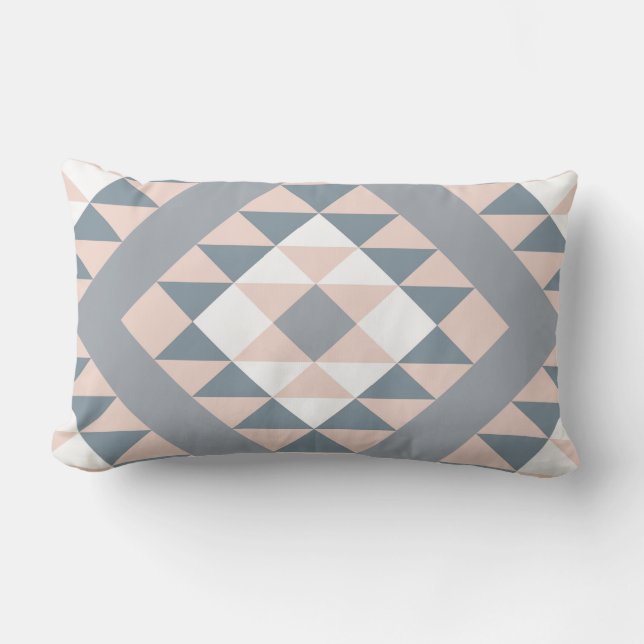 Coussin Rectangle Motif blanc et gris du sud-ouest (Recto)