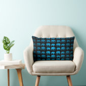 Coussin Rectangle Motif Blue Elephant (Chaise)
