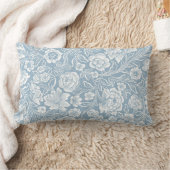 Coussin Rectangle Motif botanique floral blanc (Couverture)