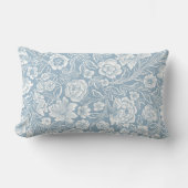 Coussin Rectangle Motif botanique floral blanc (Recto)
