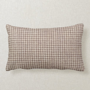 Coussin Rectangle Motif Brown Houndstooth