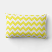 Coussin Rectangle Motif chevron classique jaune et blanc (Verso)