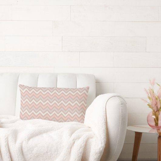 Coussin Rectangle Motif chevron zigzag pastel doux (Canapé)