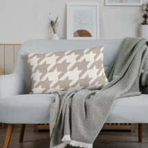 Motif classique neutre ivoire Taupe Houndstooth