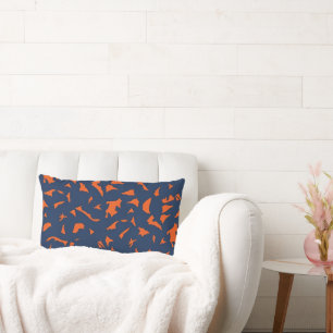 Coussin Rectangle Motif Confetti Terrazzo Tendance - Bleu Nuit et B