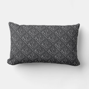 Coussin Rectangle Motif Damas Arrière - plan noir-23961