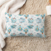 Coussin Rectangle Motif d'aquarelle de la belle baleine nautique (Couverture)