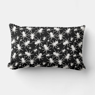 Coussin Rectangle Motif d'araignée de Tarantula noire et blanche