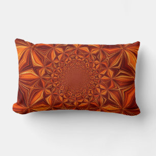 Coussin Rectangle Motif d'art numérique kaléidoscope rouge-67546