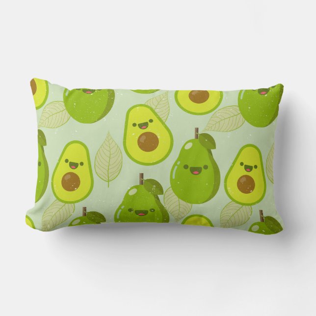 Coussin Rectangle Motif d'avocat (Recto)