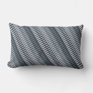 Coussin Rectangle Motif de bande Abstrait contemporain gris espace