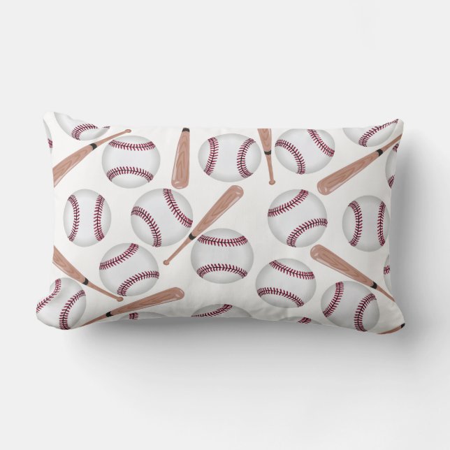 Coussin Rectangle Motif de batte de baseball (Recto)