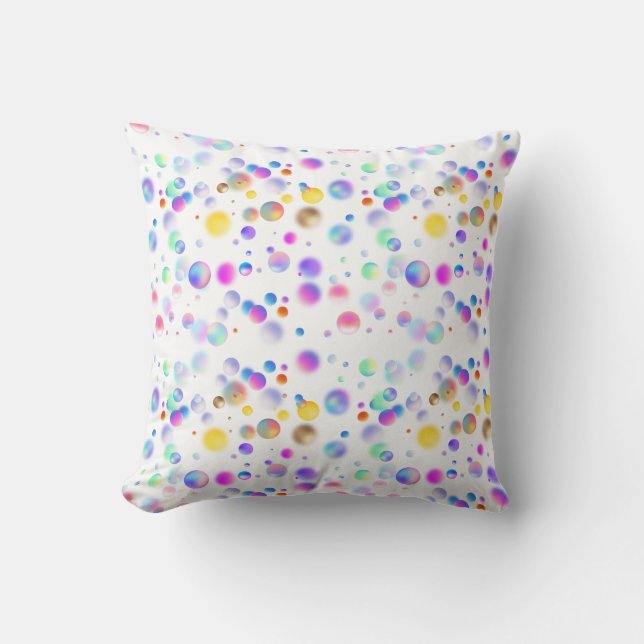 Coussin Rectangle motif de boules flottantes 3D. Aucun groupe (Recto)