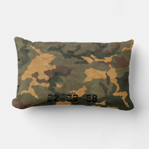 Coussin Rectangle Motif de camouflage vert vintage 2020