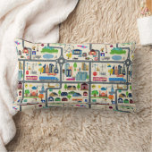 Coussin Rectangle Motif de carte de ville (Couverture)