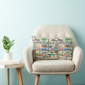 Coussin Rectangle Motif de carte de ville (Chaise)
