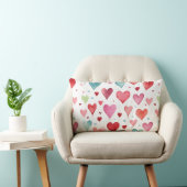 Coussin Rectangle Motif de coeur de bébé contemporain (Chaise)