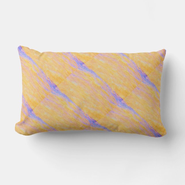 Coussin Rectangle Motif de couleur jaune sable (Recto)