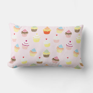 Coussin Rectangle Motif de cupcakes colorés