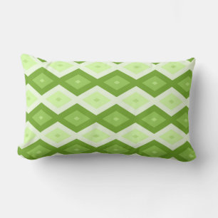 Coussin Rectangle Motif de diamant vert Chartreuse