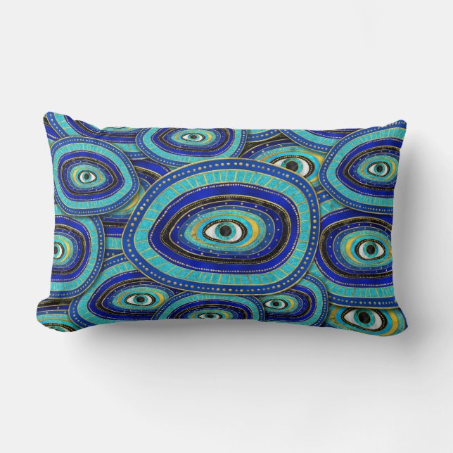 Coussin Rectangle Motif de Evil Eye Amulet (Recto)