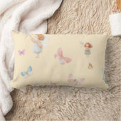Coussin Rectangle Motif de fée pastel, design de papillon mignon pou (Couverture)