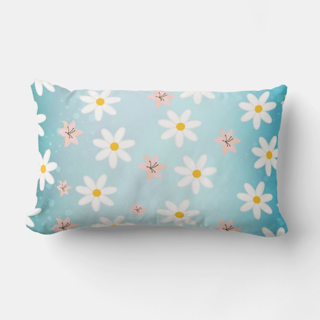 Coussin Rectangle Motif de fleur de lys marais sur Arrière - plan de (Recto)