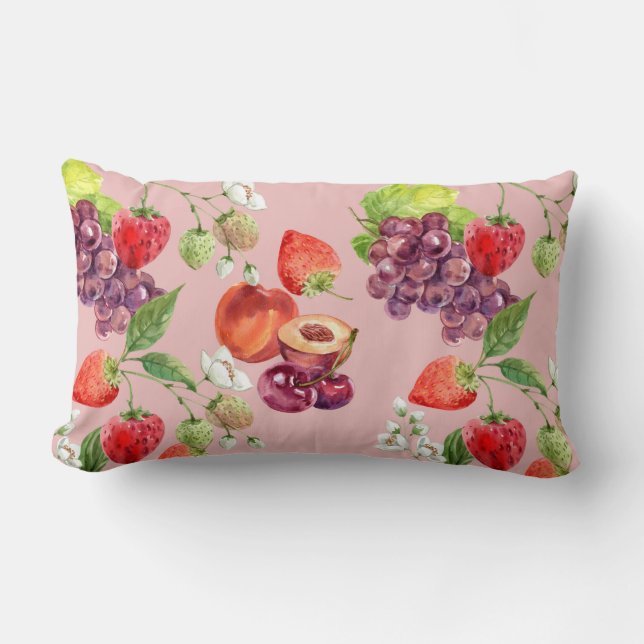 Coussin Rectangle Motif de fruits (Recto)