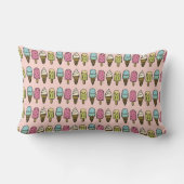 Coussin Rectangle Motif de glace et de sucette pastel dessinés à la (Verso)