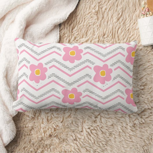 Coussin Rectangle Motif de la crèche rose et verte moderne (Couverture)