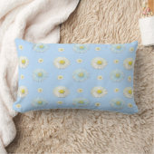 Coussin Rectangle Motif de marguerite sur fond bleu clair (Couverture)
