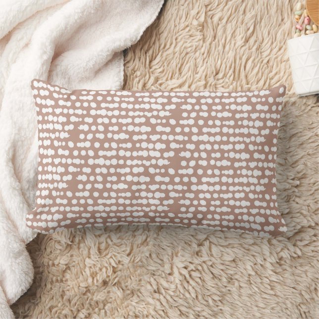 Coussin Rectangle Motif de marquage de points organiques Rust (Couverture)