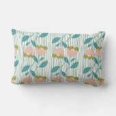 Coussin Rectangle Motif de monogramme joli rétro moderne floral bleu (Verso)